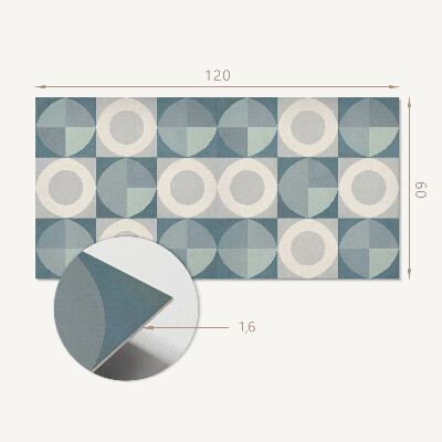 Obdĺžnikový panel na stenu Tvary a kruhy v harmónii