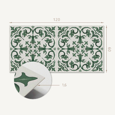 Obdĺžnikový panel na stenu Rastlinný motív s kvetinovými detailmi