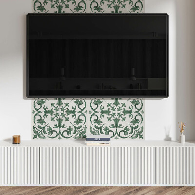 Obdĺžnikový panel na stenu Rastlinný motív s kvetinovými detailmi