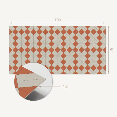 Samolepiaci panel na stenu Kosoštvorcová geometrická mriežka