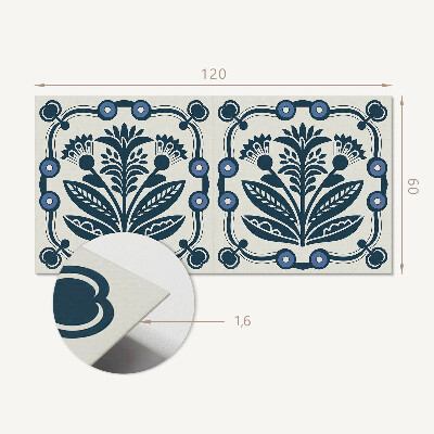 Obdĺžnikový panel na stenu Kvetinový motív so zelenými listami