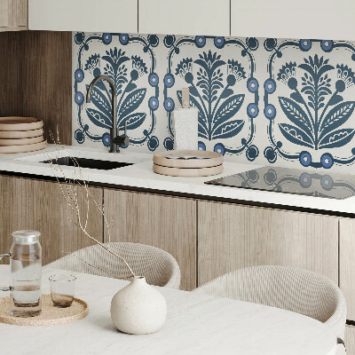 Obdĺžnikový panel na stenu Kvetinový motív so zelenými listami