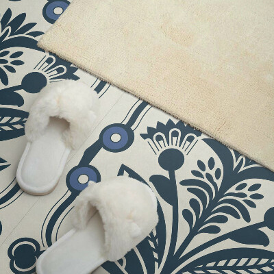 Obdĺžnikový panel na stenu Kvetinový motív so zelenými listami