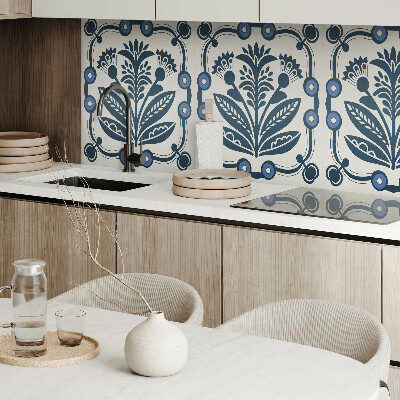 Obdĺžnikový panel na stenu Kvetinový motív so zelenými listami