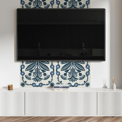 Obdĺžnikový panel na stenu Kvetinový motív so zelenými listami