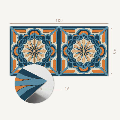 Obdĺžnikový stenový panel Kvetinová mandala v harmonických kruhoch