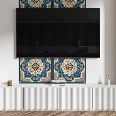 Obdĺžnikový stenový panel Kvetinová mandala v harmonických kruhoch