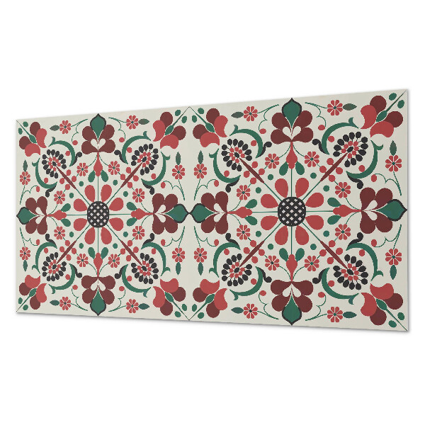 Obdĺžnikový panel na stenu Kvetinová harmónia v symetrickom štýle