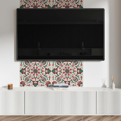 Obdĺžnikový panel na stenu Kvetinová harmónia v symetrickom štýle