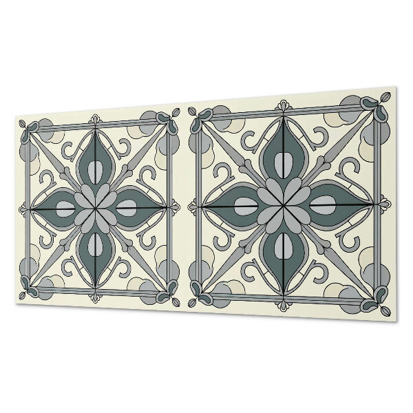 Obdĺžnikový stenový panel Kvetinový motív s ozdobnými detailmi