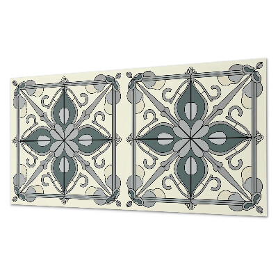 Obdĺžnikový stenový panel Kvetinový motív s ozdobnými detailmi