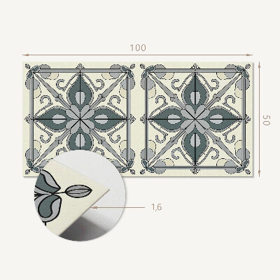 Obdĺžnikový stenový panel Kvetinový motív s ozdobnými detailmi