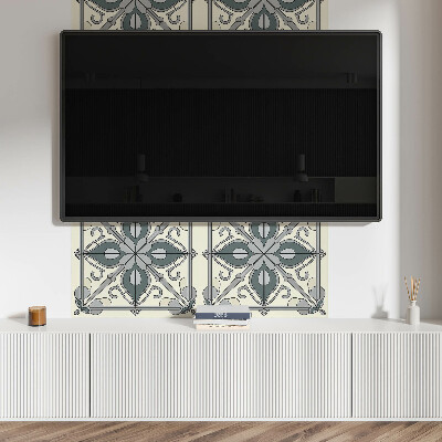 Obdĺžnikový stenový panel Kvetinový motív s ozdobnými detailmi