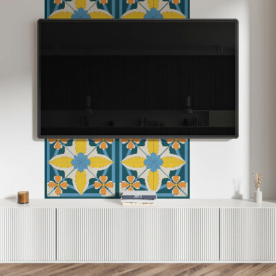 Samolepiaci panel na stenu Kvetinová geometria