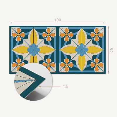Samolepiaci panel na stenu Kvetinová geometria