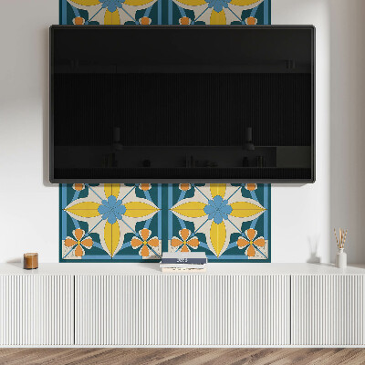 Samolepiaci panel na stenu Kvetinová geometria