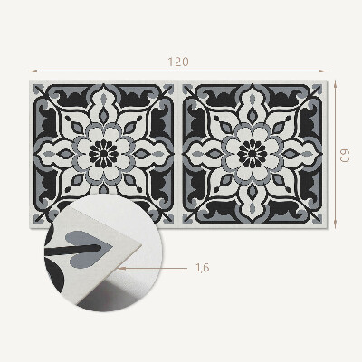 Obdĺžnikový panel na stenu Kvetinový ornamentálny dizajn