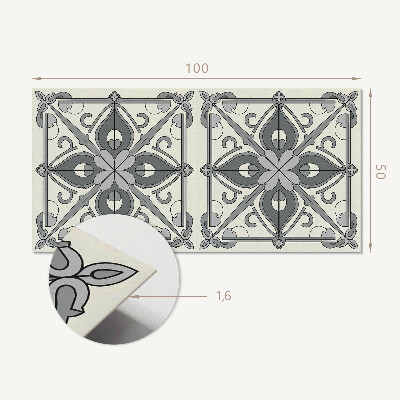 Obdĺžnikový stenový panel Kvetinový vzor v harmonickej symetrii