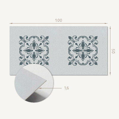 Obdĺžnikový panel na stenu Rastlinný okrasný vzor