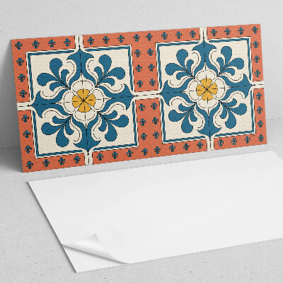 Obdĺžnikový stenový panel Kvetinový motív v ľudovom štýle