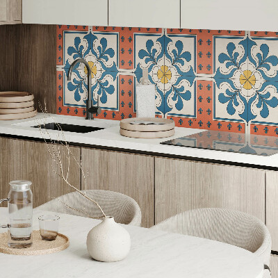 Obdĺžnikový stenový panel Kvetinový motív v ľudovom štýle