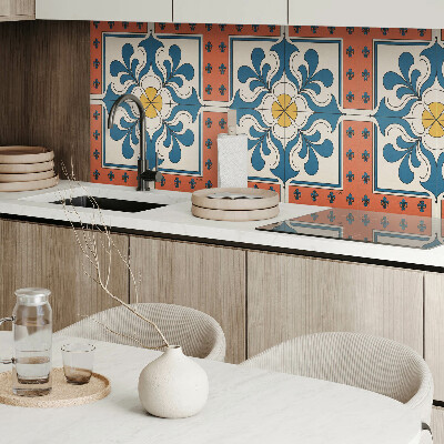 Obdĺžnikový stenový panel Kvetinový motív v ľudovom štýle