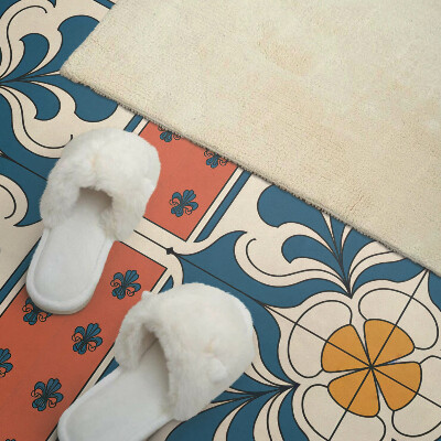 Obdĺžnikový stenový panel Kvetinový motív v ľudovom štýle