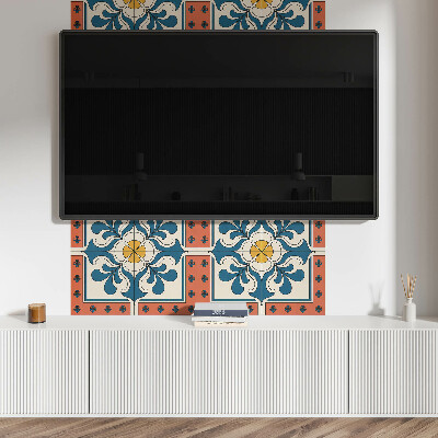 Obdĺžnikový stenový panel Kvetinový motív v ľudovom štýle