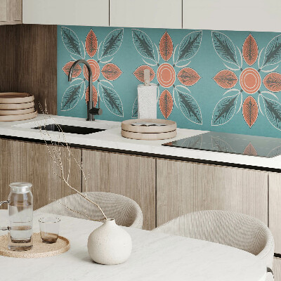 Obdĺžnikový panel na stenu Kvetinový motív so zelenými listami