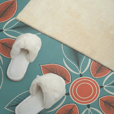 Obdĺžnikový panel na stenu Kvetinový motív so zelenými listami