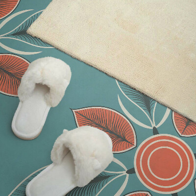 Obdĺžnikový panel na stenu Kvetinový motív so zelenými listami