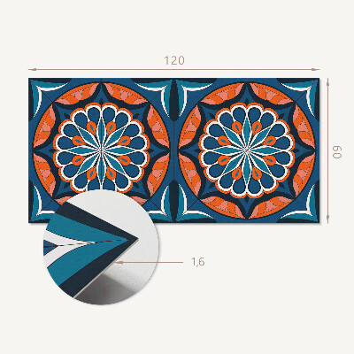 Obdĺžnikový stenový panel Mandala so vzorom listov