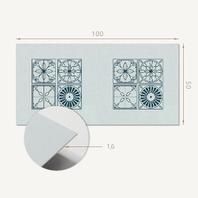 Samolepiaci panel na stenu Kachľové vzory v geometrickom štýle