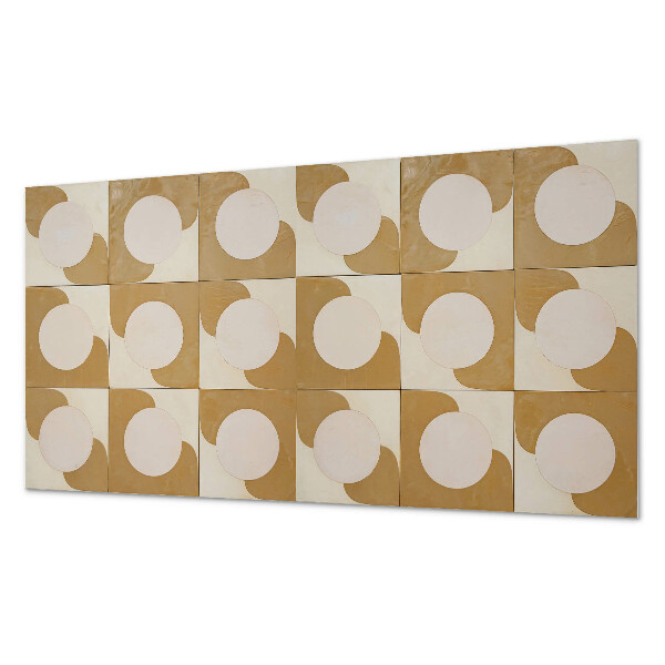 Obdĺžnikový stenový panel Vzor geometrických kruhov a oblúkov