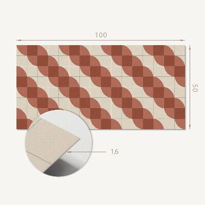 Obdĺžnikový panel na stenu Geometrický vlnitý vzor