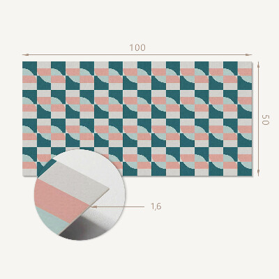 Samolepiaci panel na stenu Kockovaný geometrický motív