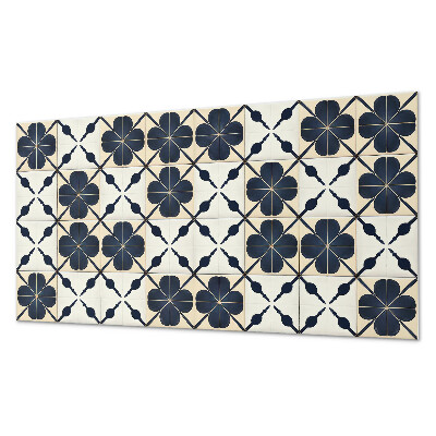 Obdĺžnikový panel na stenu Kvetinový motív na hladkom podklade