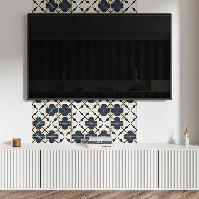 Obdĺžnikový panel na stenu Kvetinový motív na hladkom podklade