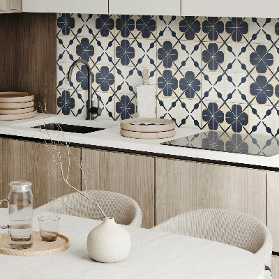 Obdĺžnikový panel na stenu Kvetinový motív na hladkom podklade