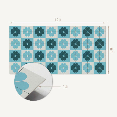 Obdĺžnikový stenový panel Kockovaný kvetinový motív