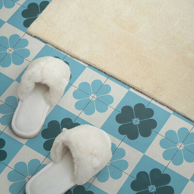 Obdĺžnikový stenový panel Kockovaný kvetinový motív