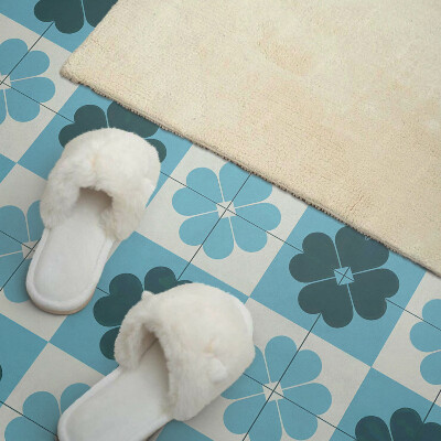 Obdĺžnikový stenový panel Kockovaný kvetinový motív