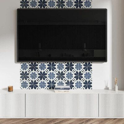 Samolepiaci panel na stenu Kvetinový motív na dlaždici