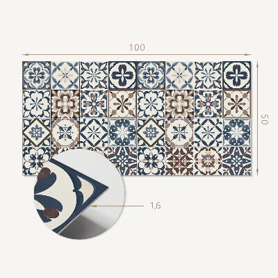 Obdĺžnikový stenový panel Kachľové umelecké kompozície