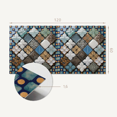 Obdĺžnikový panel na stenu Motívy keramických dlaždíc