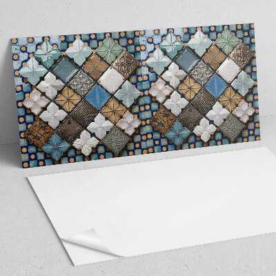 Obdĺžnikový panel na stenu Motívy keramických dlaždíc