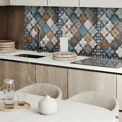 Obdĺžnikový panel na stenu Motívy keramických dlaždíc