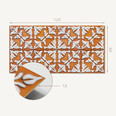 Samolepiaci panel na stenu Rastlinné inšpirácie na keramike