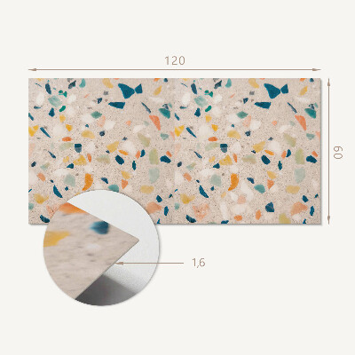 Obdĺžnikový panel na stenu Fragmenty v živých farbách