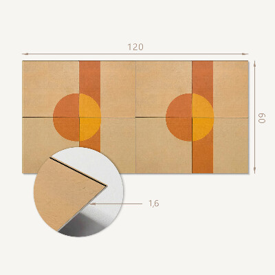 Obdĺžnikový stenový panel Motív moderných geometrických tvarov